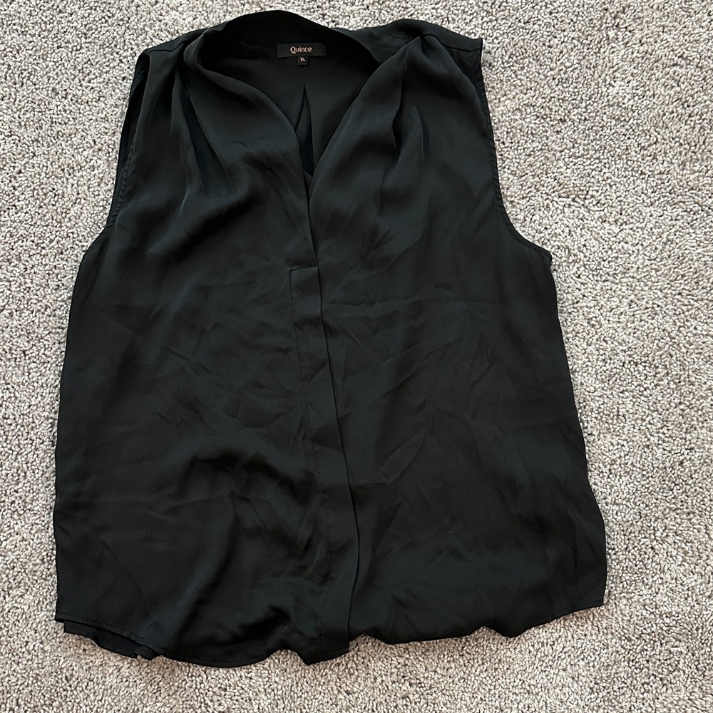 Quince Black Sleeveless Top